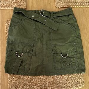 Olive Green Utility Skirt